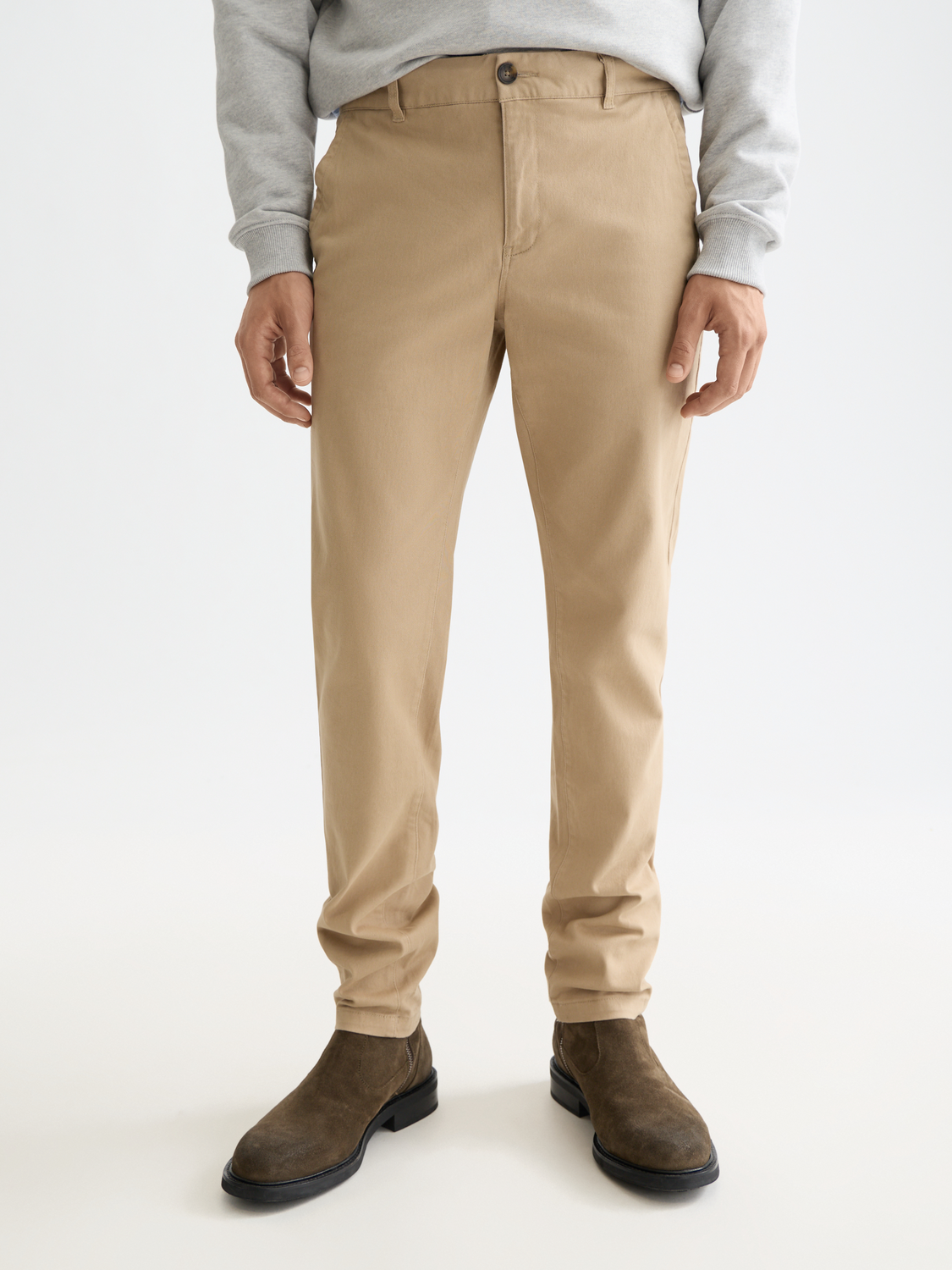 SCOTCH & SODA Mott super slim-fit chinos pants in a slim silhouette, shown in a natural fabric and color.