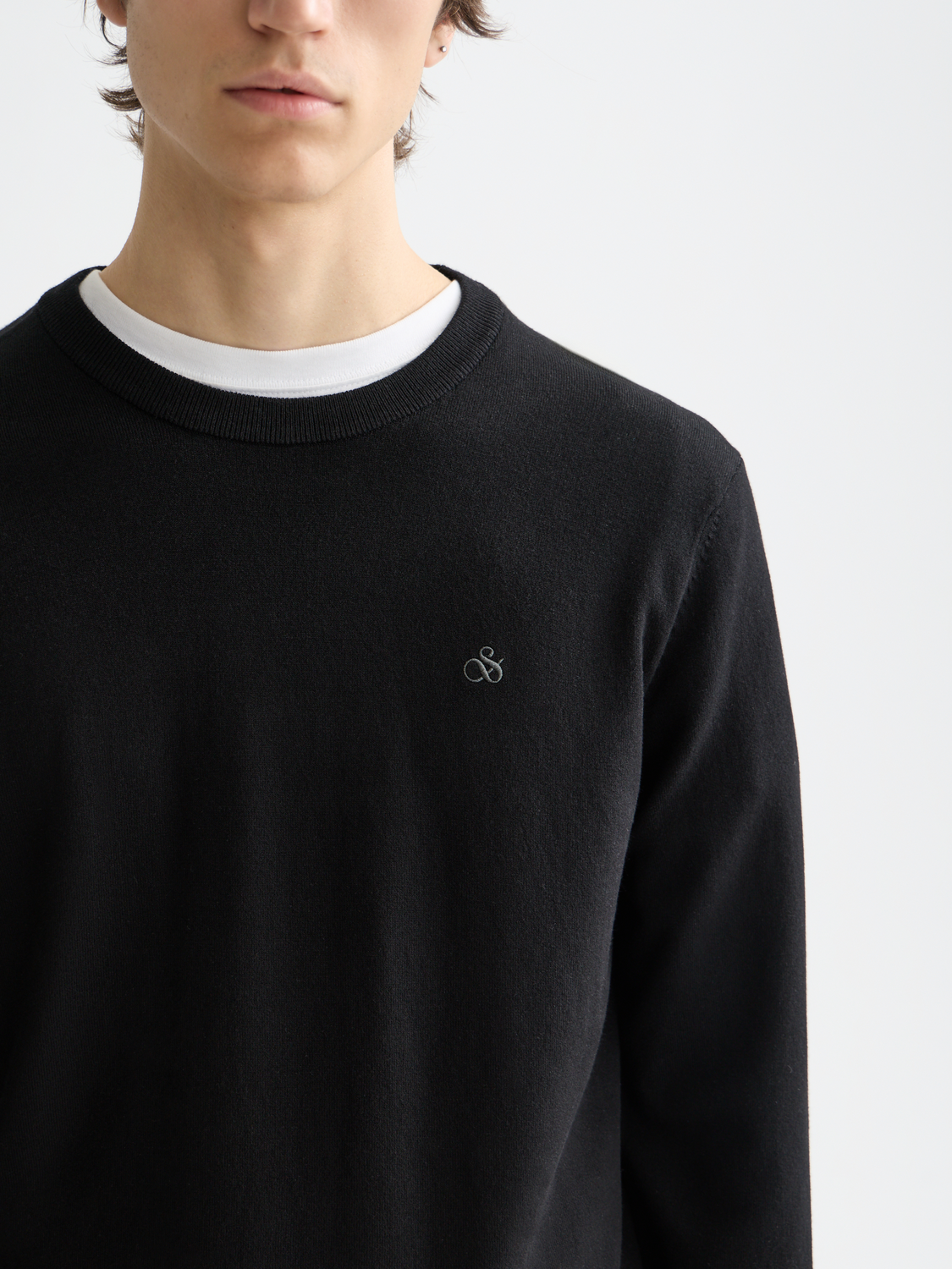 Viscose crewneck pullover - Scotch & Soda NZ