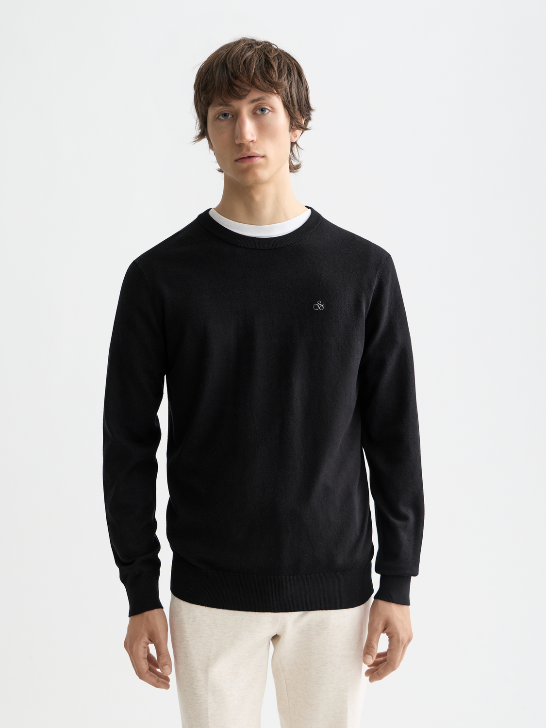 Scotch & Soda viscose crewneck pullover, knitwear with a soft fabric texture, in a casual style and classic fit.
