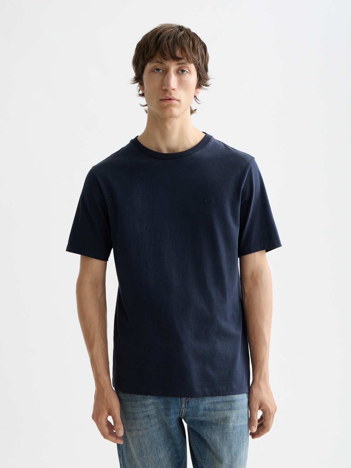 Short sleeve logo t-shirt by Scotch & Soda featuring a bold graphic design on the front.