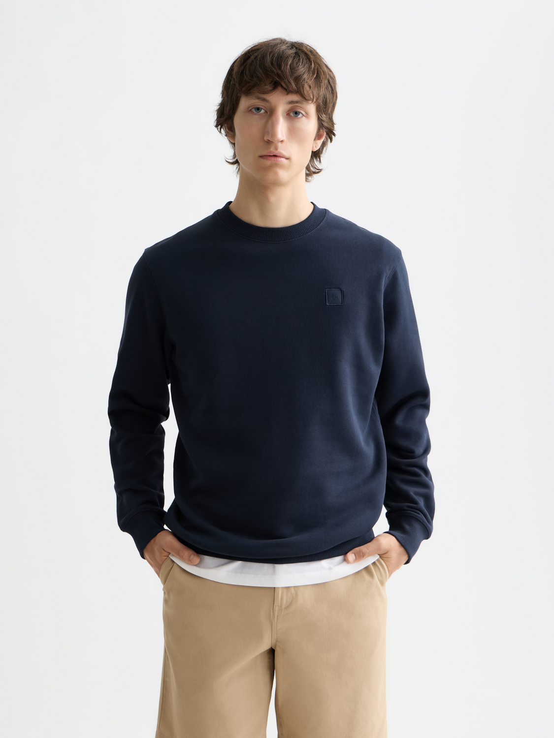 Scotch & Soda logo sweatshirt featuring a casual crewneck design with a prominent brand logo on the front.