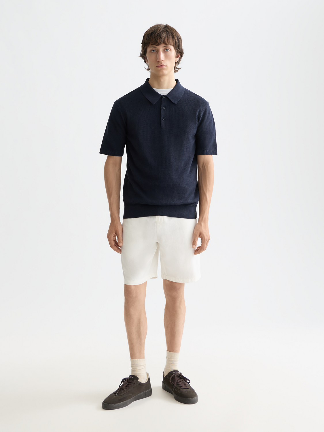 Fave cotton-linen shorts - Scotch & Soda NZ