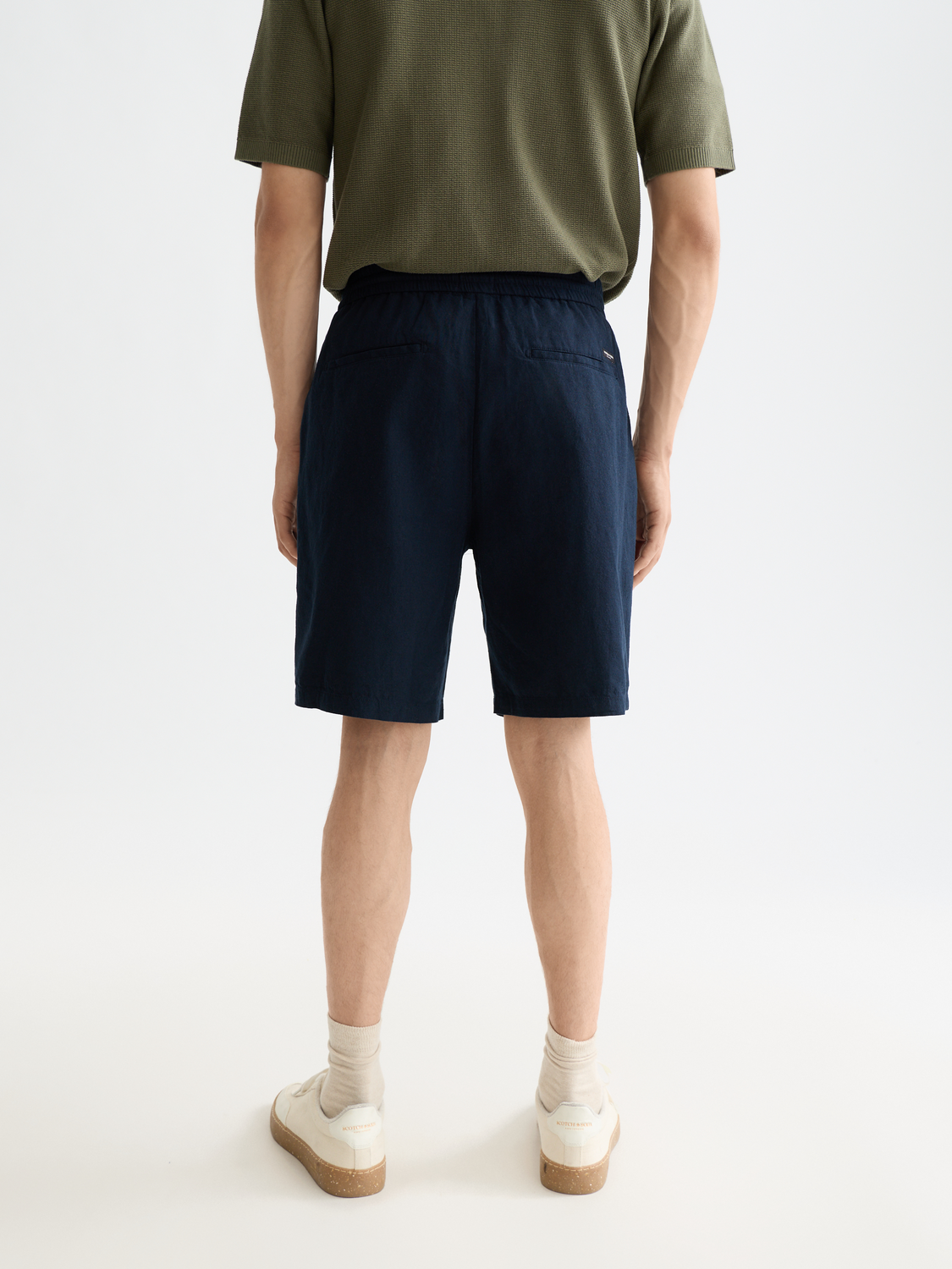 Fave cotton-linen shorts - Scotch & Soda NZ
