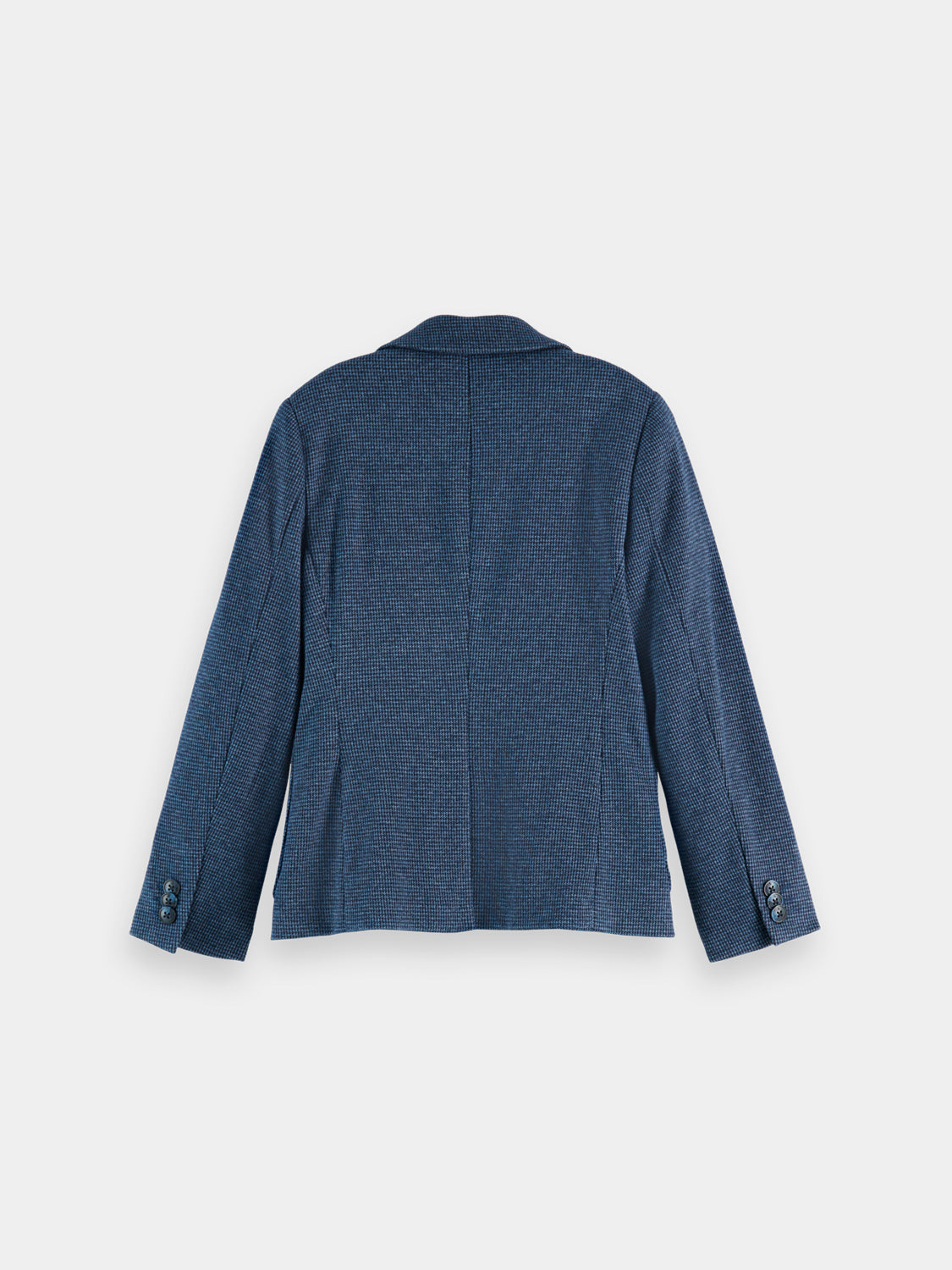 Kids yarn-dyed knitted blazer by Scotch & Soda featuring a cozy, stylish design in a dark color.