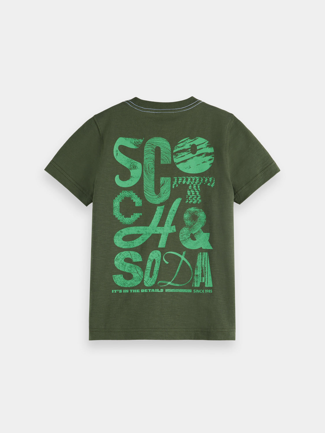 Kids' short-sleeve artwork T-shirt by Scotch & Soda featuring colorful graphic design on soft fabric.