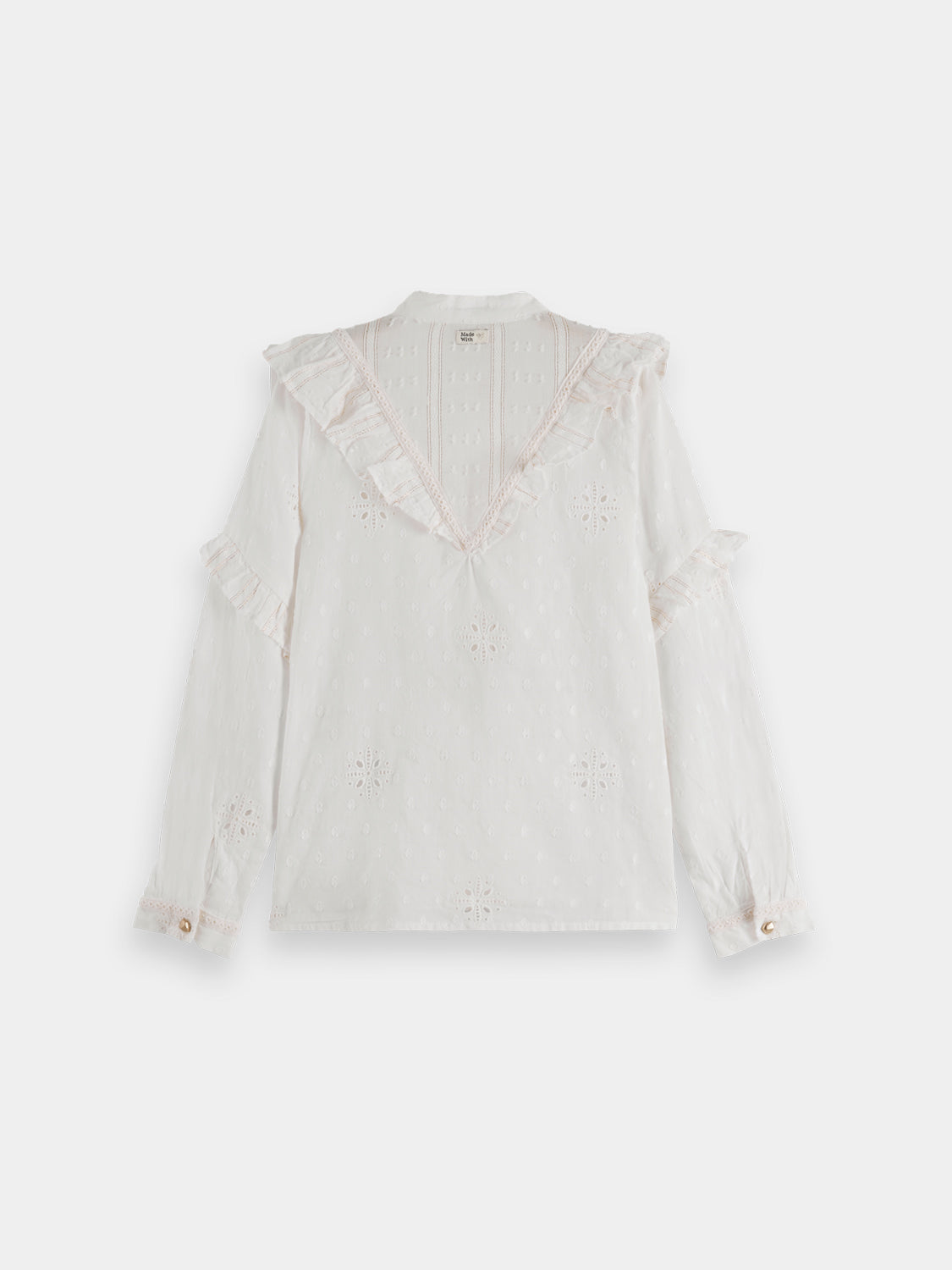 Kids - Lurex cotton shirt - Scotch & Soda NZ