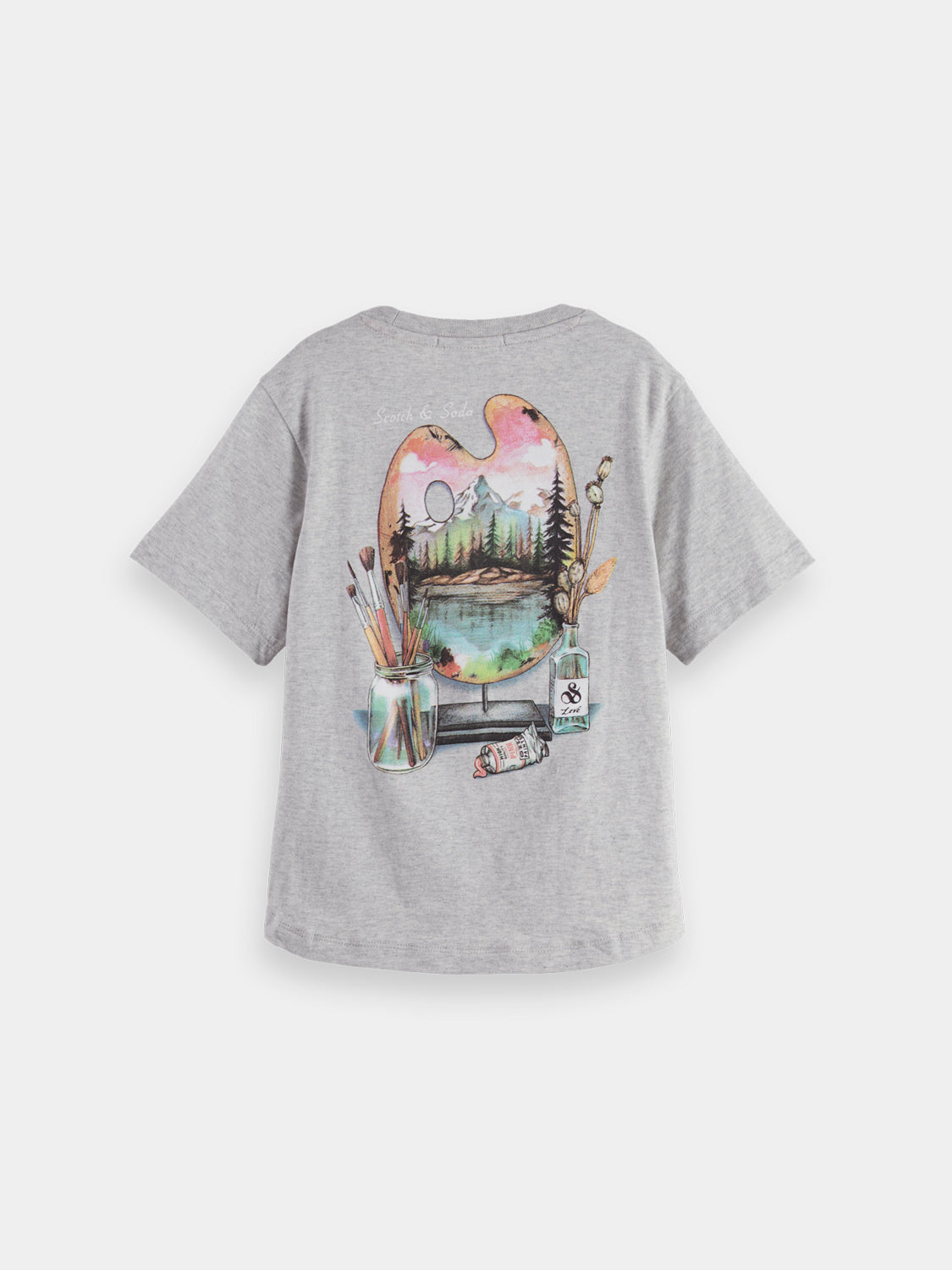Kids' short sleeve knotted T-shirt by Scotch & Soda, featuring a stylish design and comfortable fit.