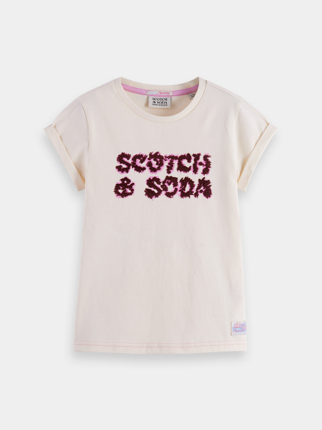 Kids artwork t-shirt by Scotch & Soda featuring colorful graphic artwork on short-sleeve cotton tee.