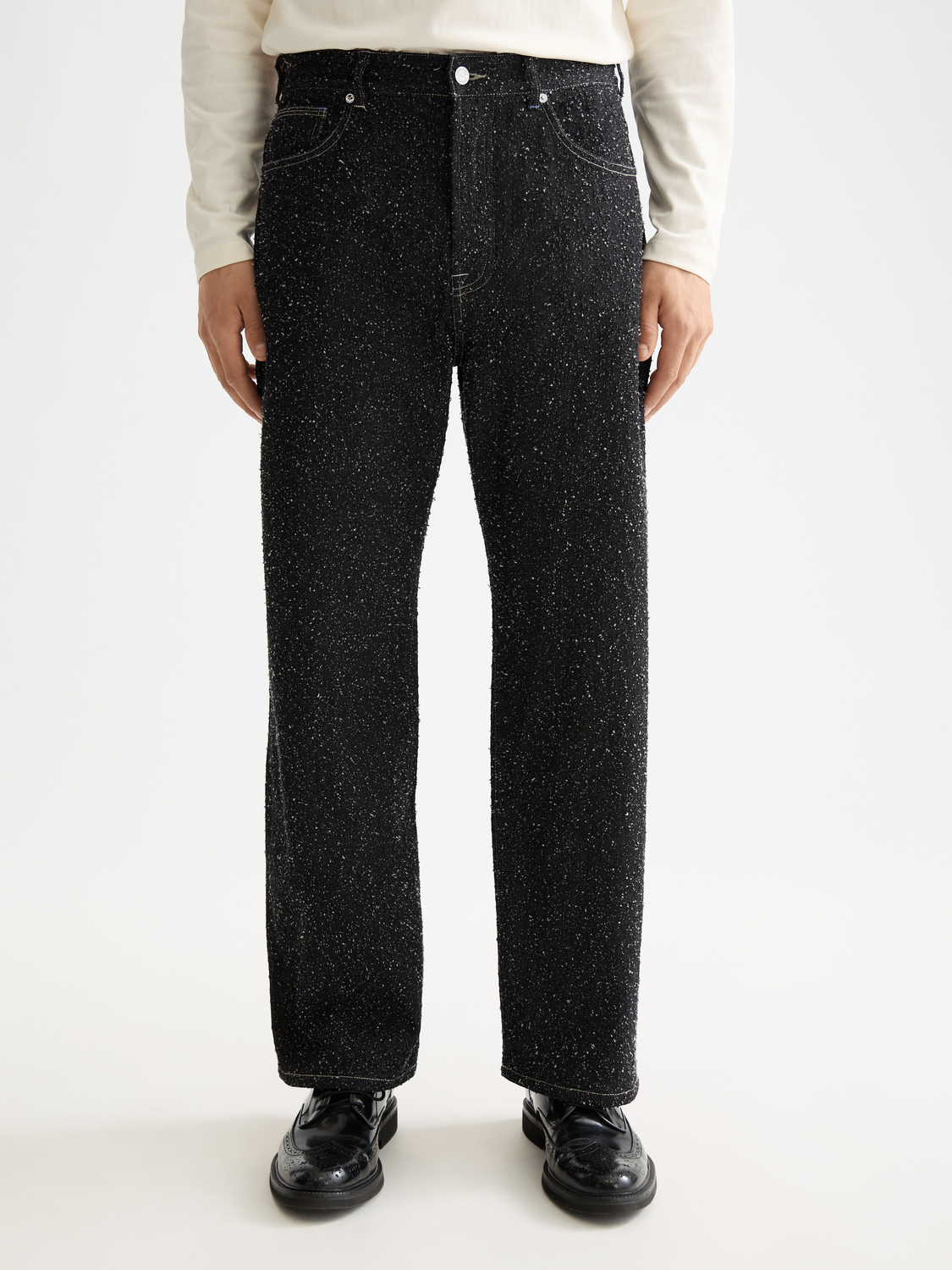 Back view of Scotch & Soda pitch loose-fit denim jeans showing relaxed fit and classic blue denim fabric.