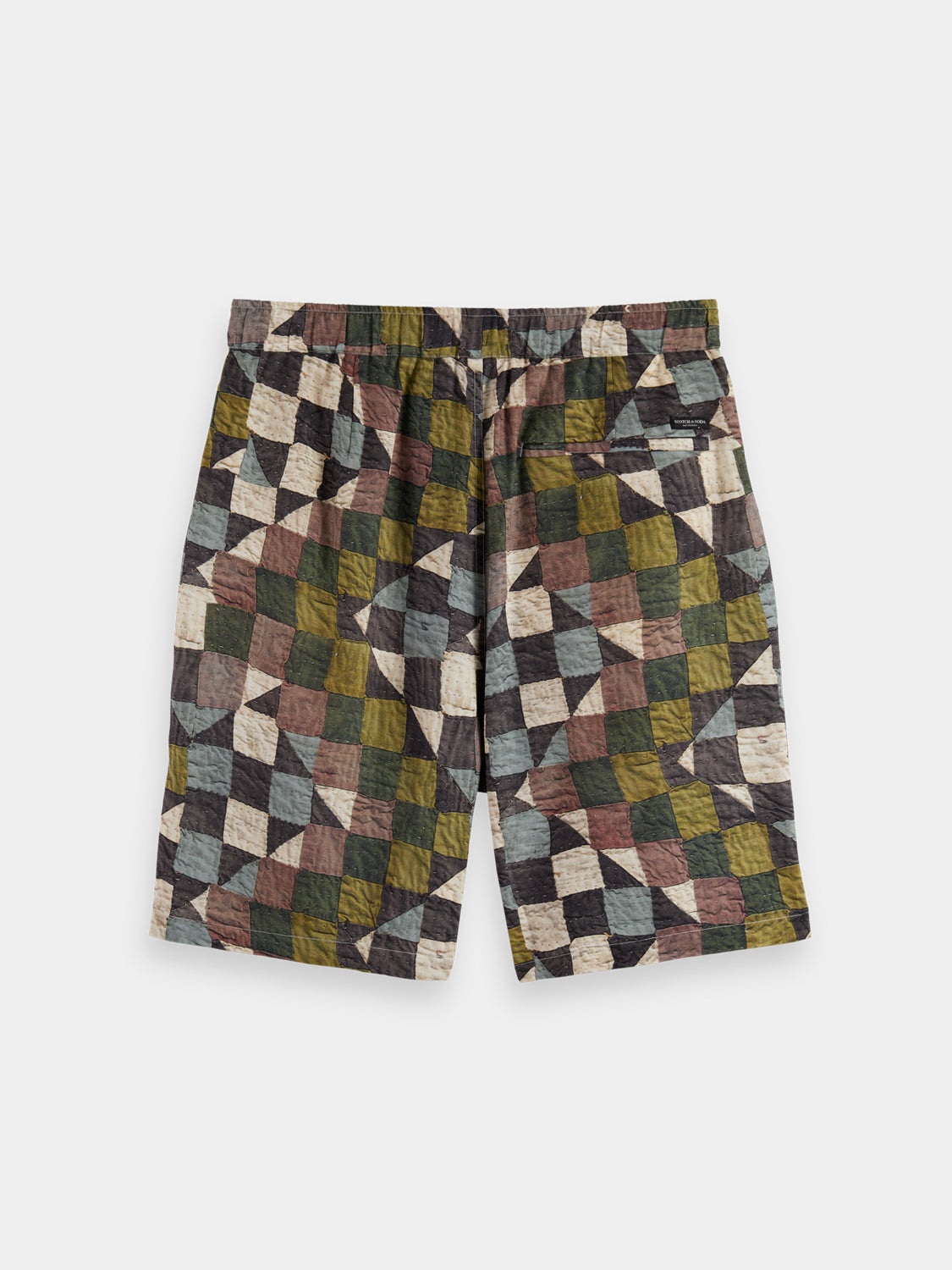 Fave printed shorts by Scotch & Soda featuring vibrant patterns and casual fit, displayed on a neutral background.