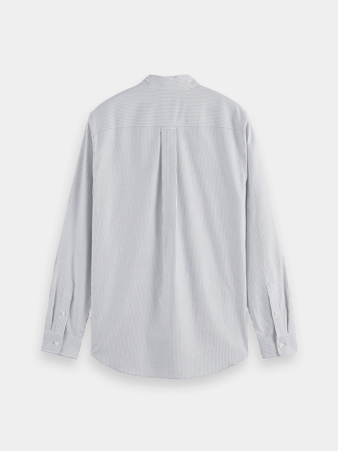 Long-sleeve striped Oxford shirt by Scotch & Soda, featuring a classic collar and button closure in a casual, stylish design.