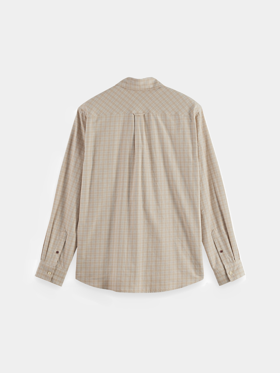 Lightweight Scotch & Soda flannel long sleeve shirt in classic plaid pattern, casual and comfortable for everyday wear.