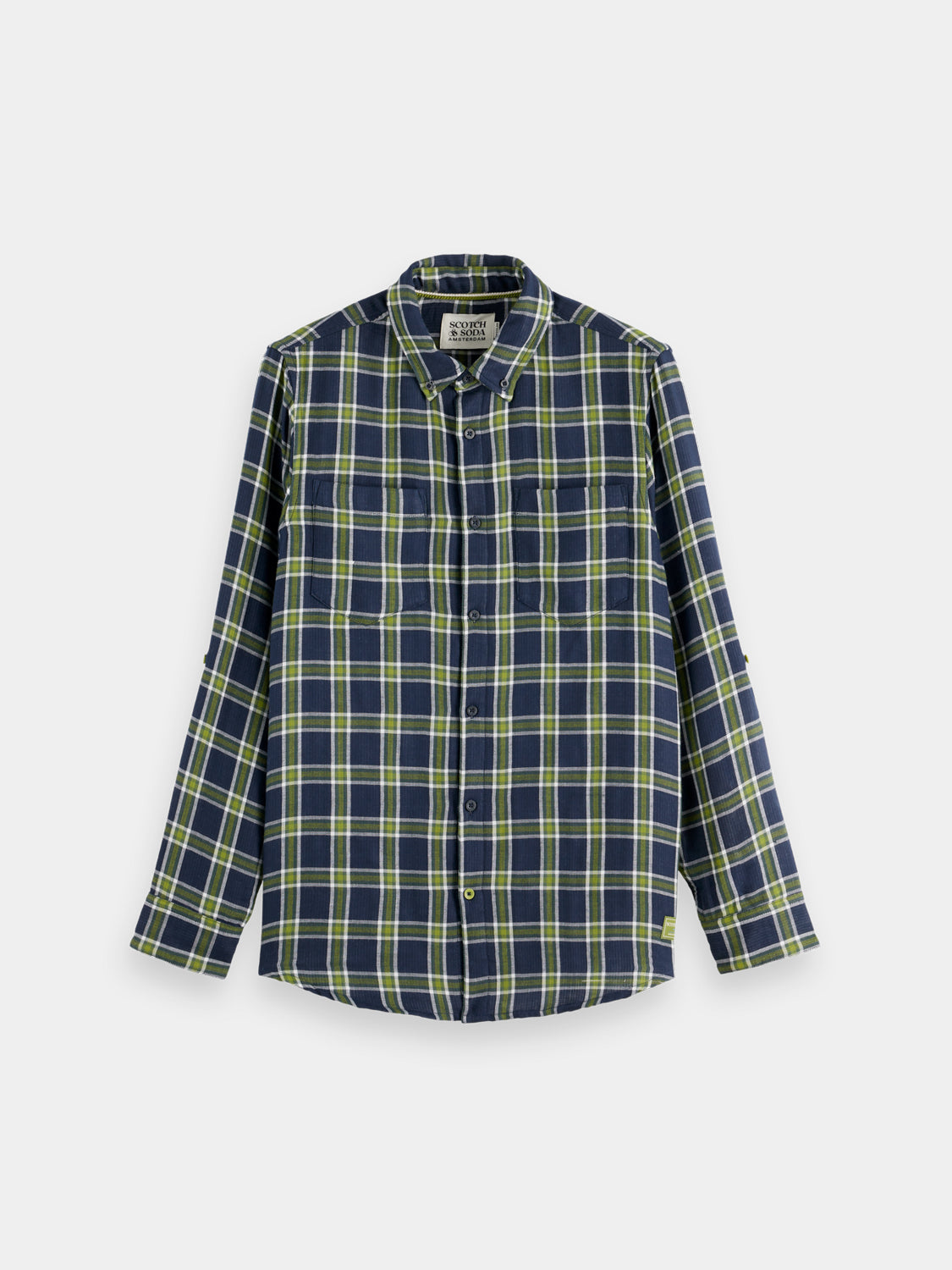Double face check shirt - Scotch & Soda NZ
