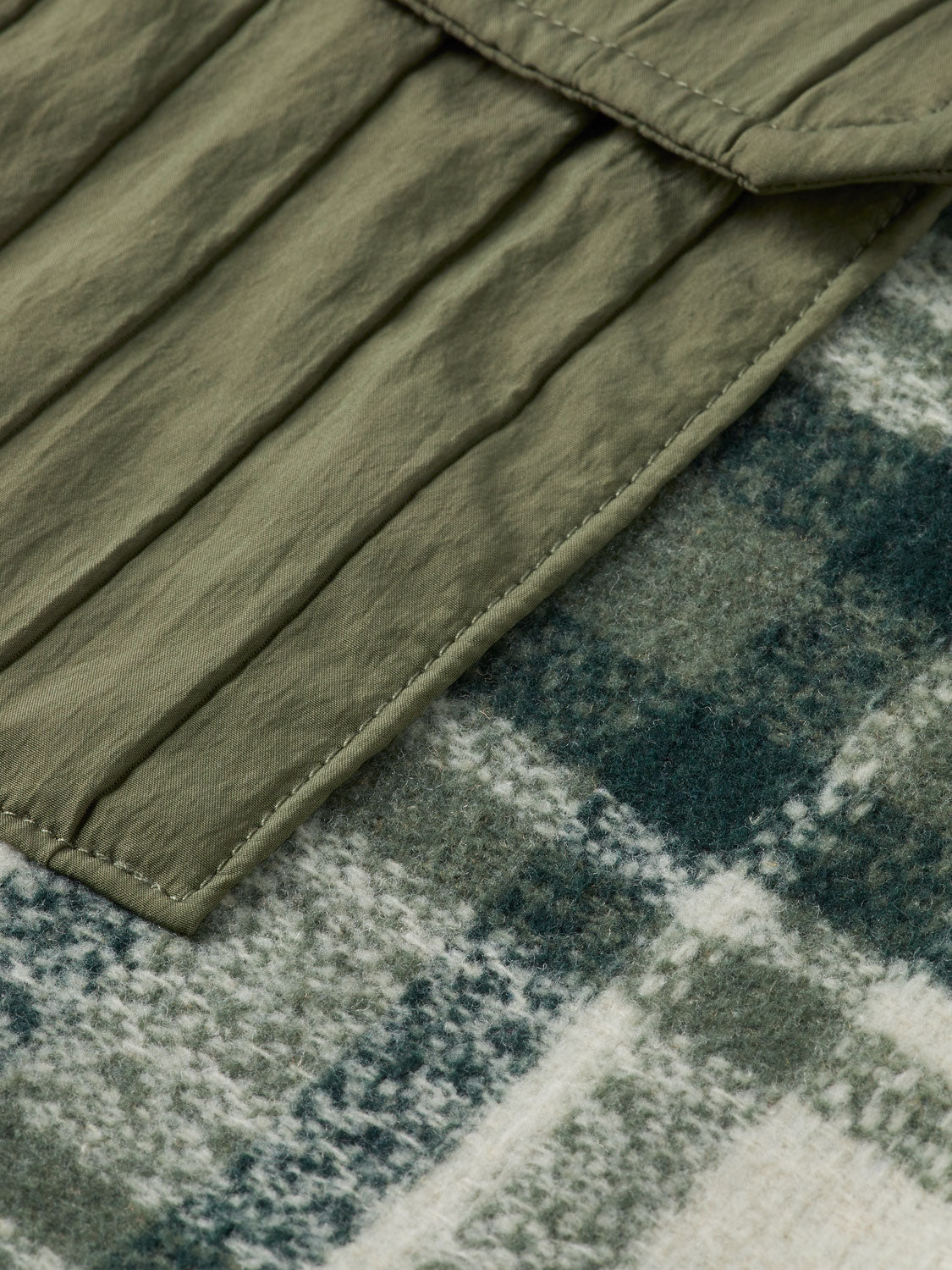 Long sleeve patchwork shirt by Scotch & Soda featuring mixed fabric patterns and casual fit.
