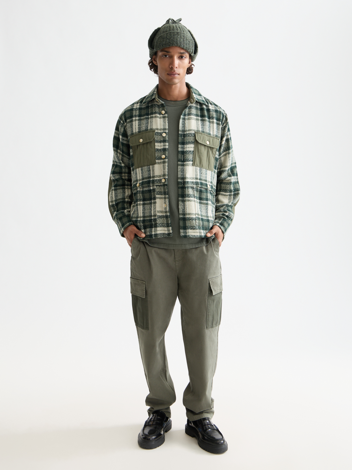 Long sleeve patchwork shirt from Scotch & Soda featuring mixed fabric patterns and a casual, stylish fit.