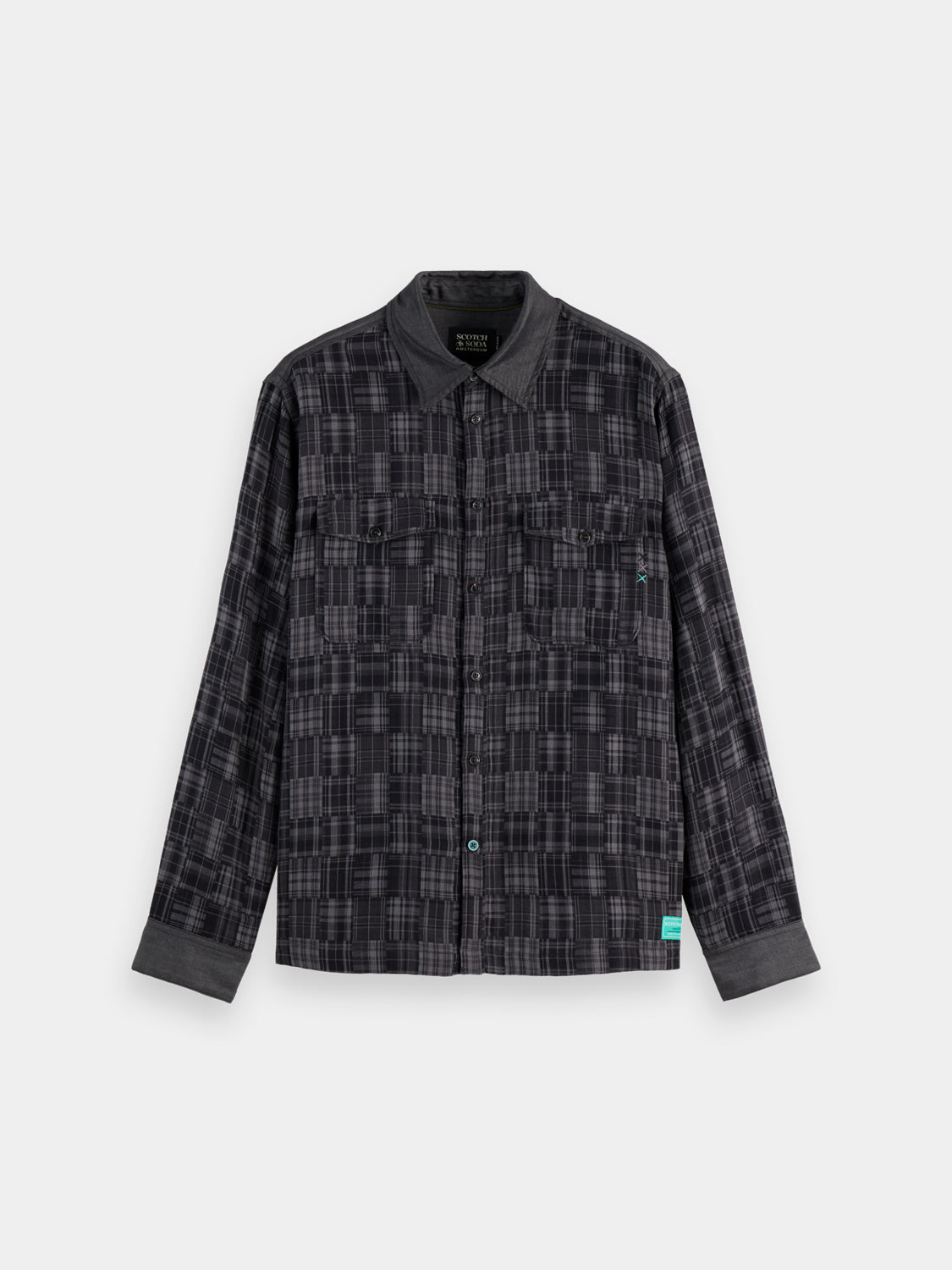 Patchwork flannel shirt - Scotch & Soda NZ
