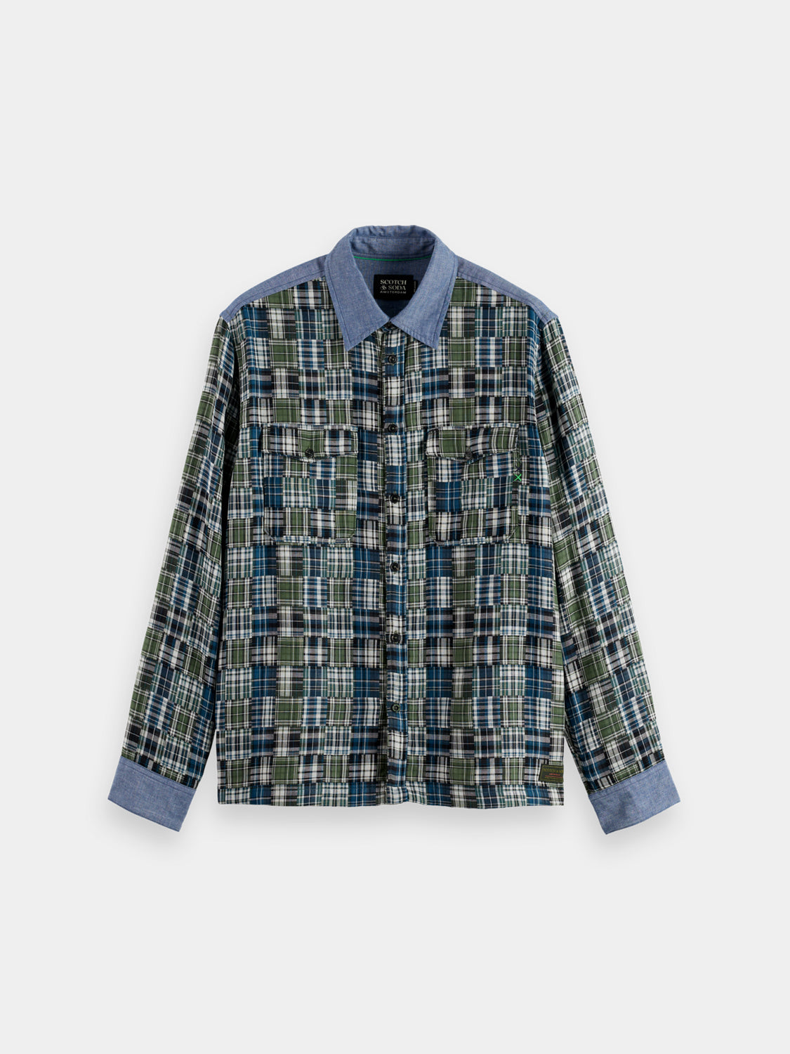 Patchwork flannel shirt - Scotch & Soda NZ