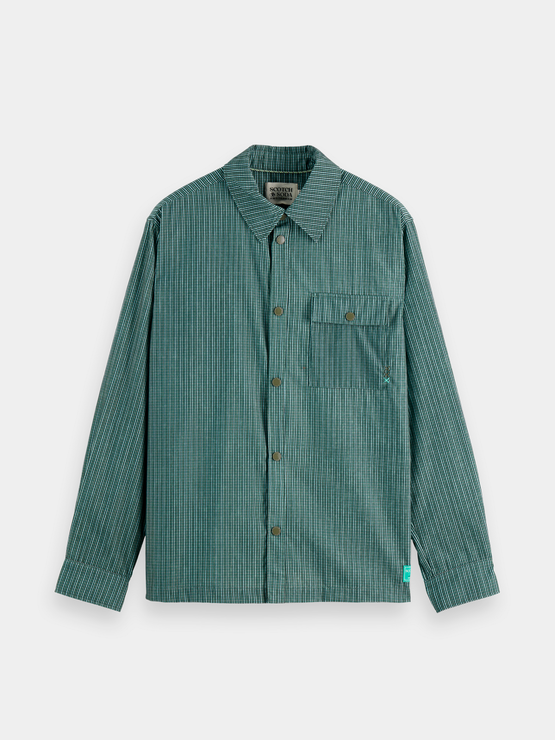 Long sleeve structured shirt by Scotch & Soda, featuring a tailored fit, button-down front, and classic collar.