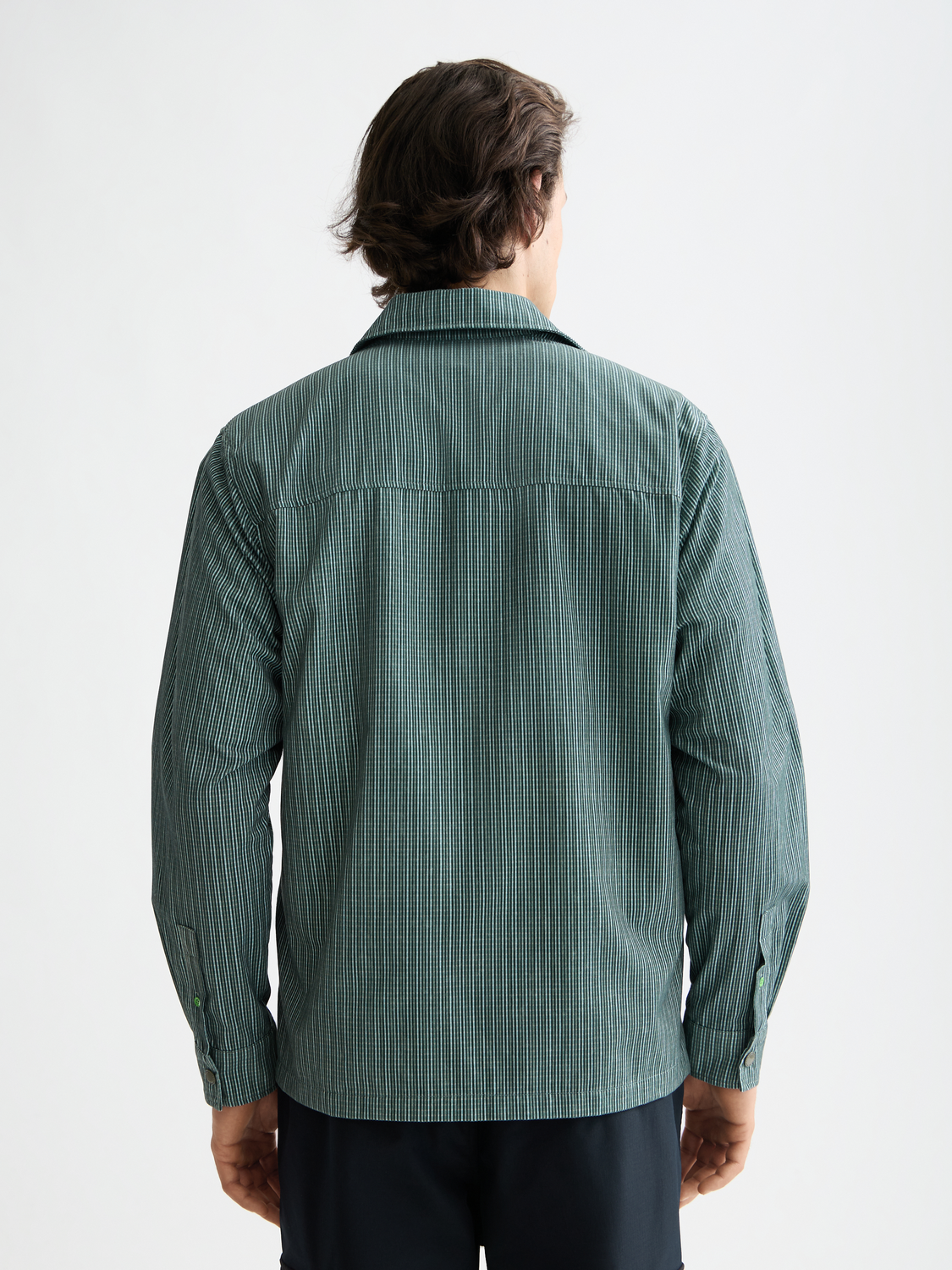 Long sleeve structured shirt by Scotch & Soda, shown from the back with a classic collar and tailored fit.