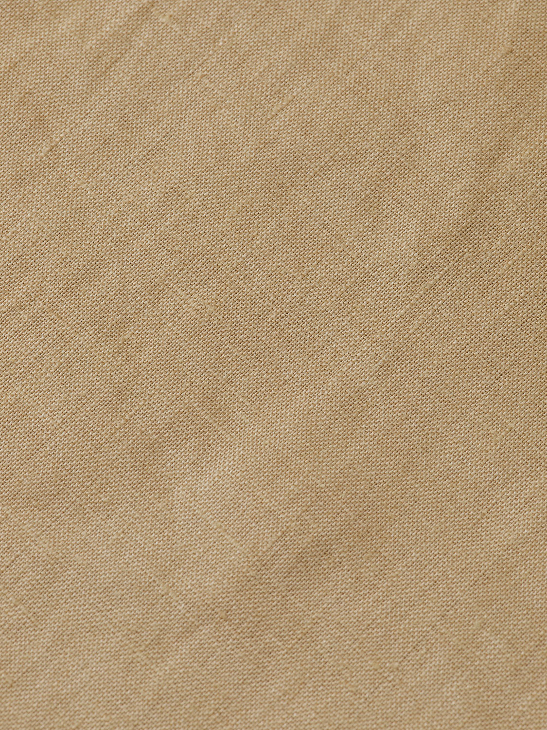 Light beige Scotch & Soda short-sleeved linen shirt with a collar and button front, displayed on a hanger.