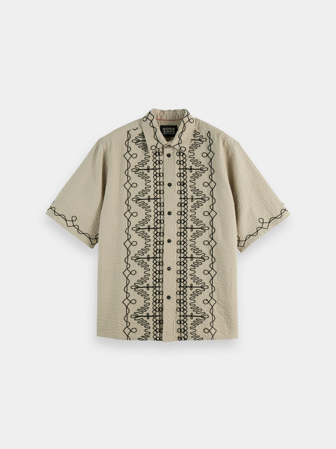 Embroidered short sleeved shirt - Scotch & Soda NZ