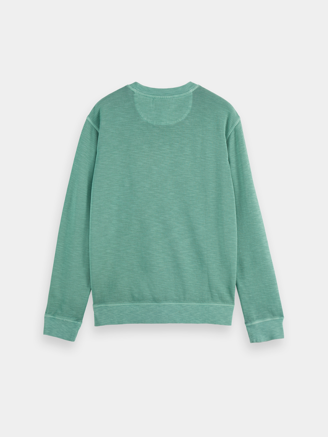 Dark navy garment-dyed sweatshirt by Scotch & Soda, soft cotton sweats with a relaxed fit and ribbed cuffs.