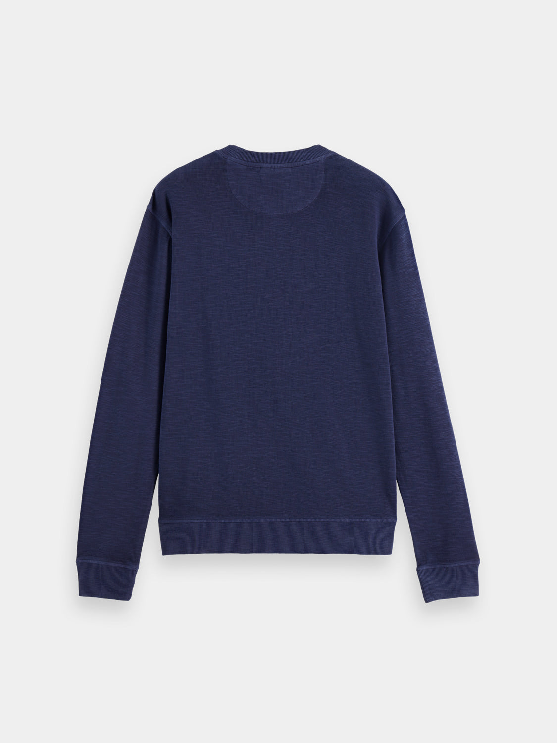 Dark blue Scotch & Soda garment-dyed sweatshirt, casual sweats with a soft fabric and relaxed fit.