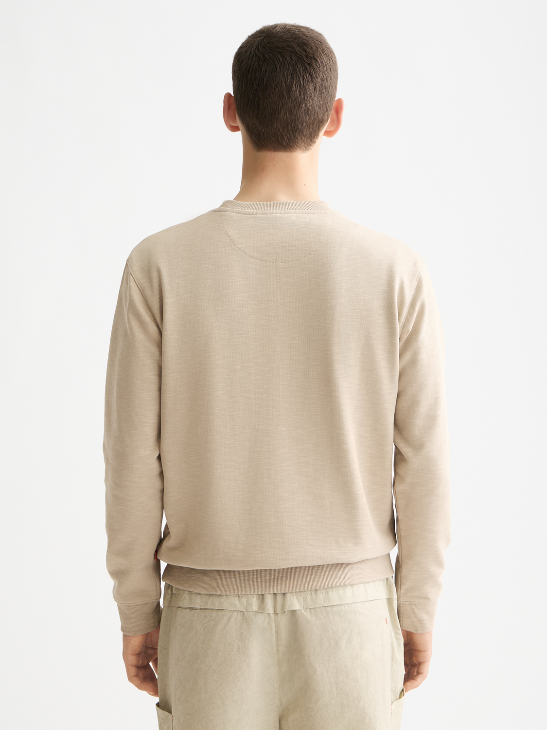 Scotch & Soda chest logo sweatshirt with front logo design, cozy knit fabric, and relaxed fit in a casual style.