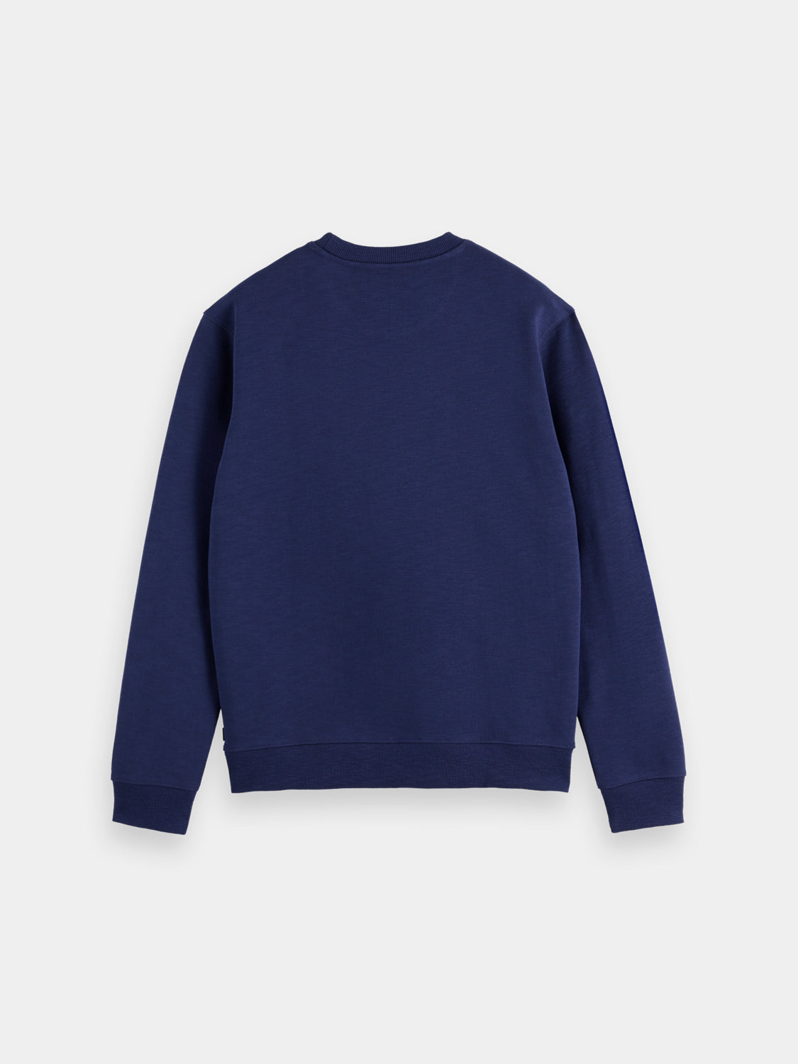 Black Scotch & Soda chest logo sweatshirt with a front logo design and comfortable knit fabric.
