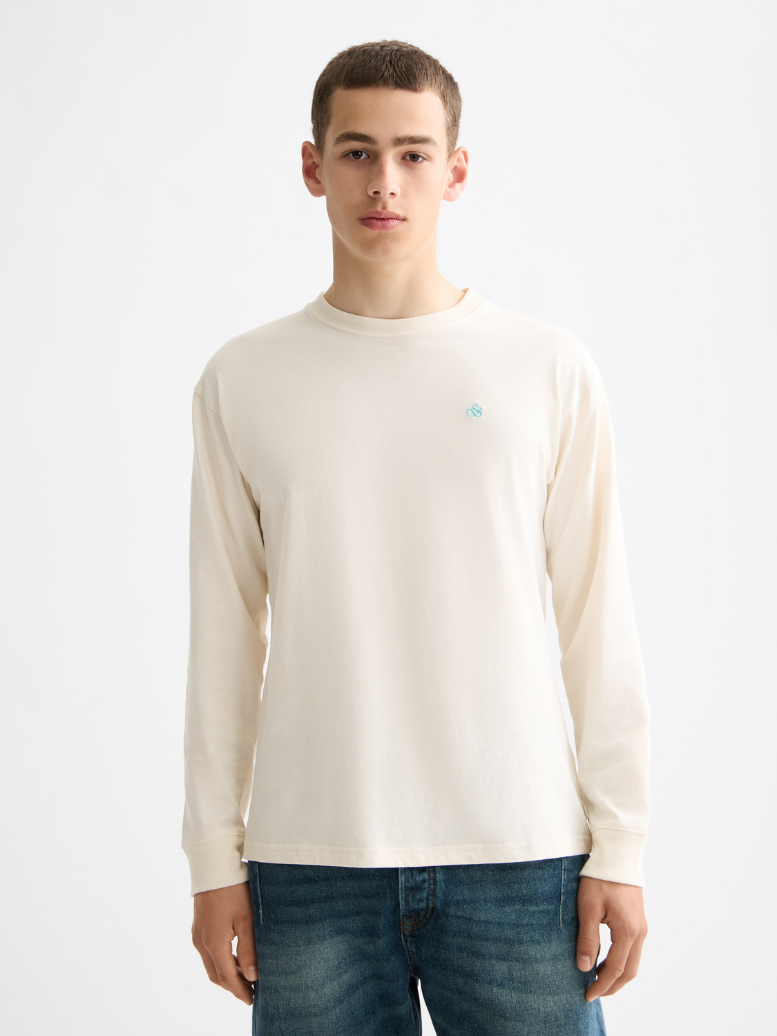 Logo long sleeved t-shirt - Scotch & Soda NZ