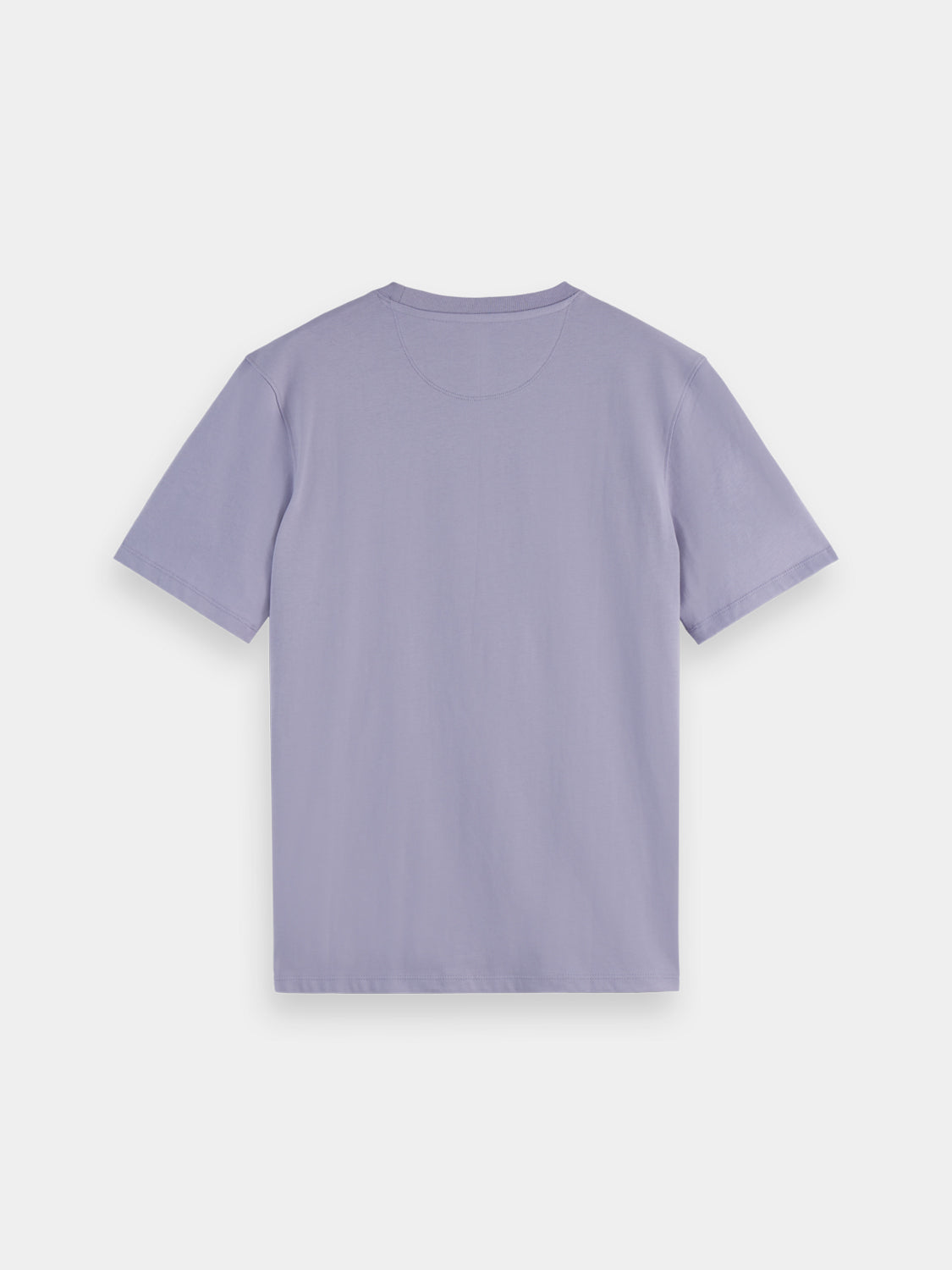 Black short-sleeve Scotch & Soda logo t-shirt with graphic design on front, casual fit, and soft cotton fabric.