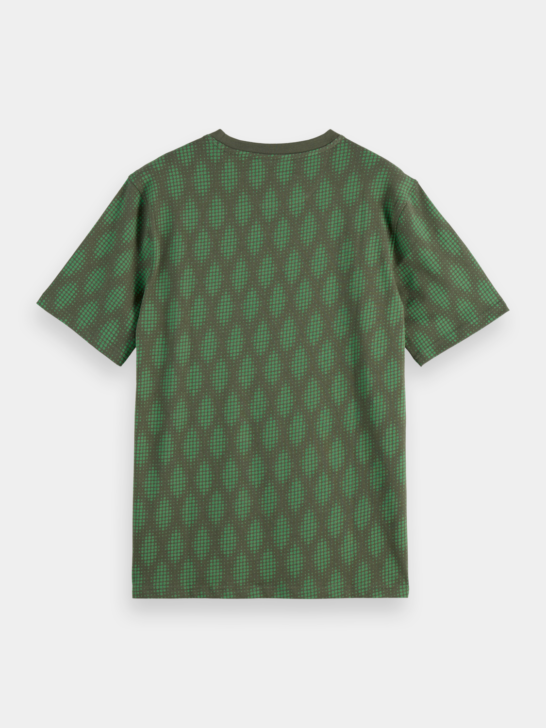 Black printed short-sleeve T-shirt from Scotch & Soda with graphic design on front, casual fit, and soft cotton fabric.