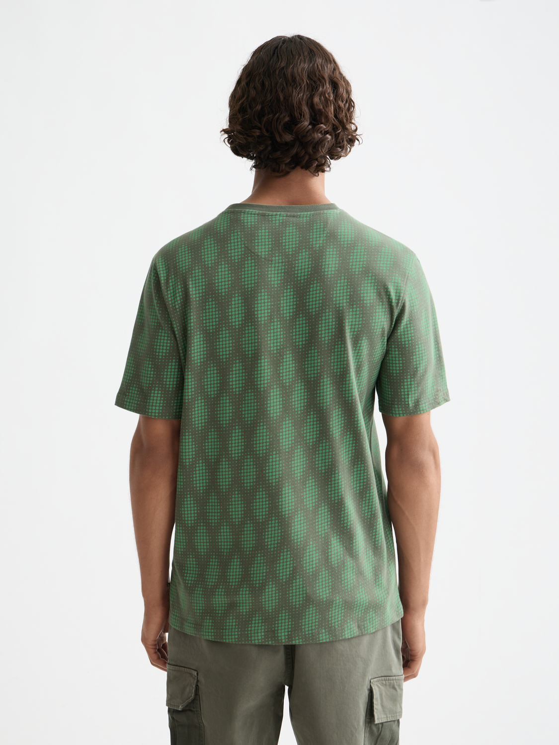 Printed Scotch & Soda short-sleeve T-shirt with bold graphic design, casual fit, and soft fabric in the image.