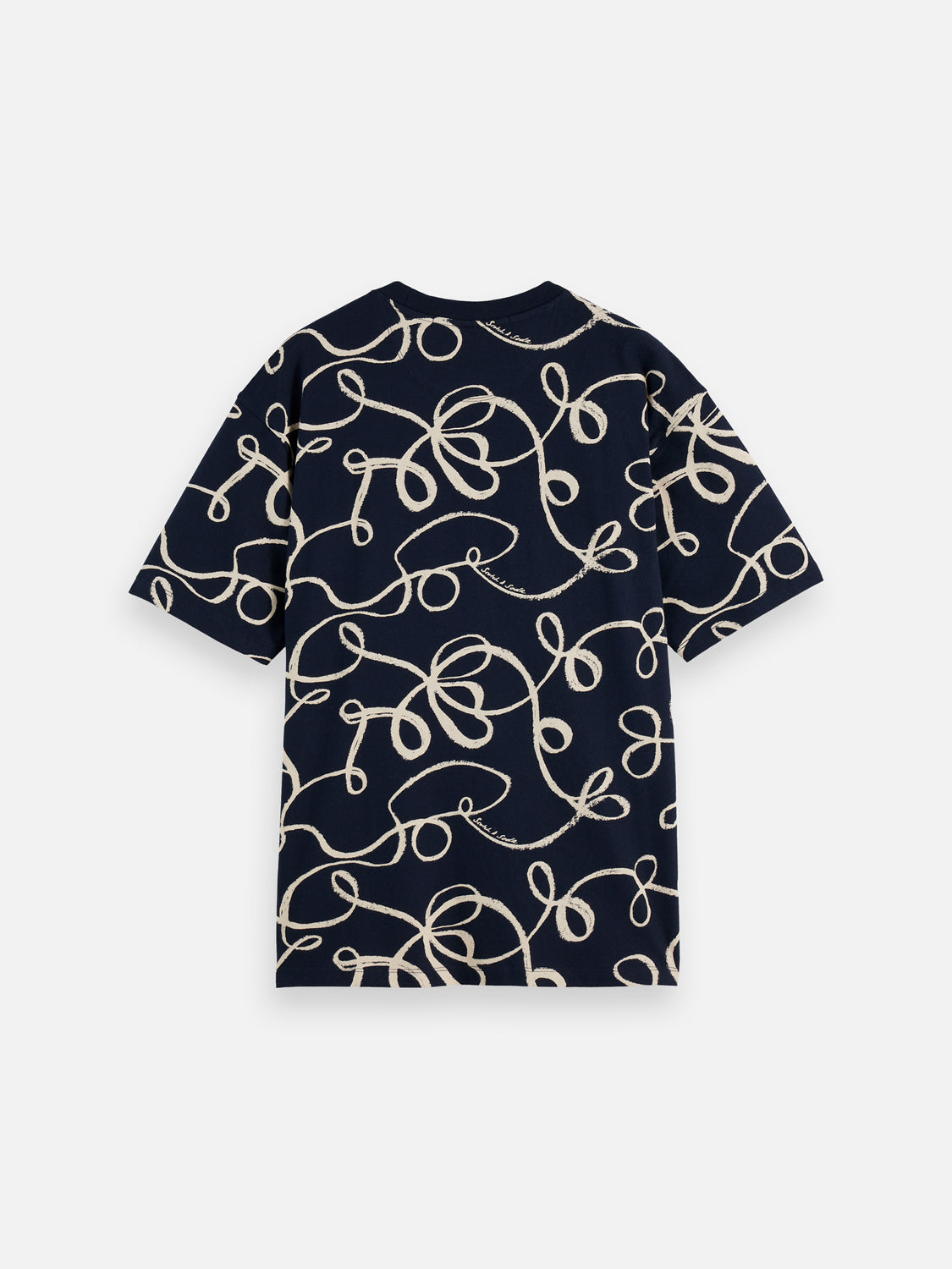 Printed short-sleeve T-shirt by Scotch & Soda featuring a stylish graphic design on the front.