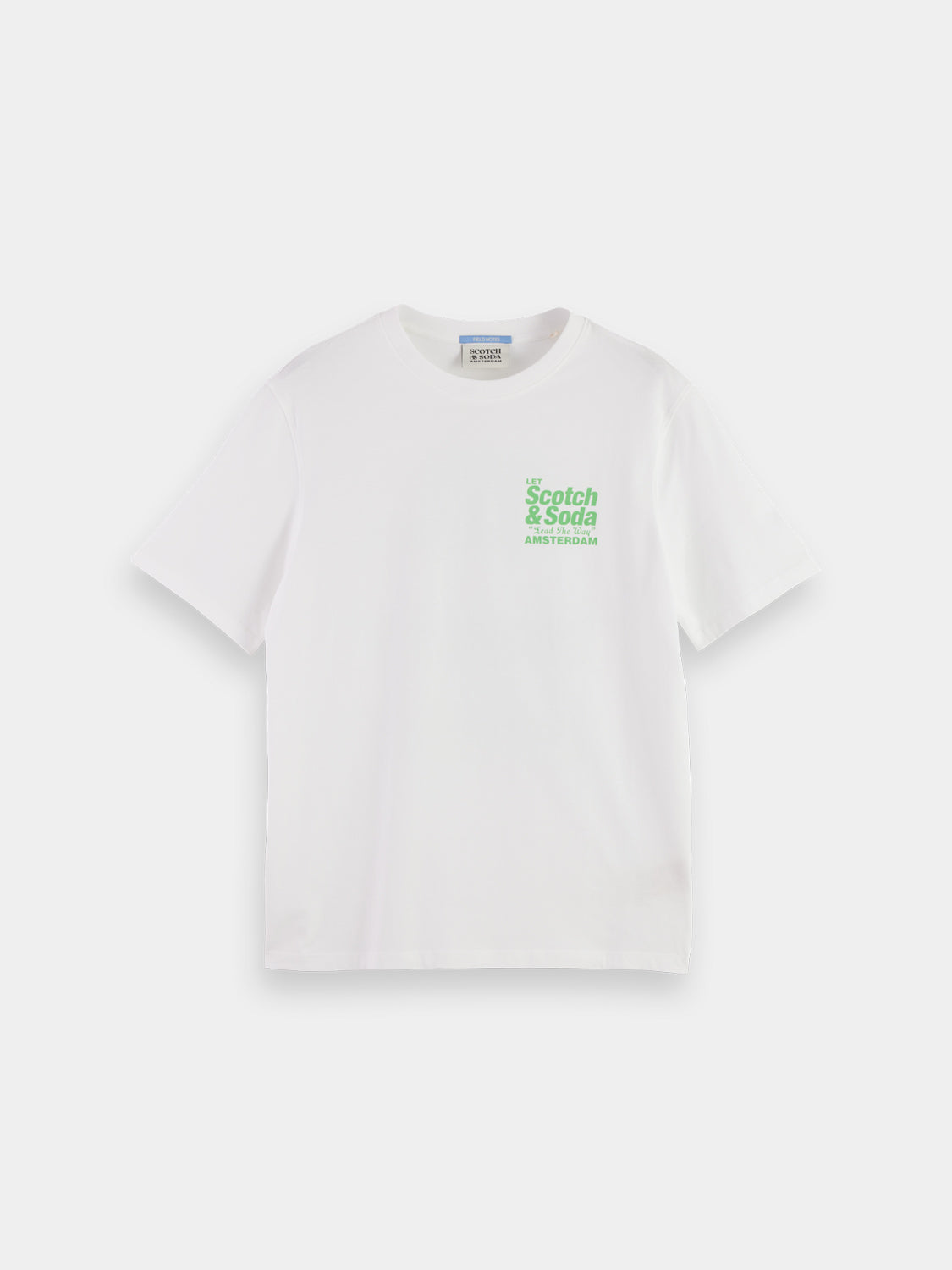 Short sleeve Scotch & Soda artwork t-shirt featuring a colorful graphic design on soft fabric.