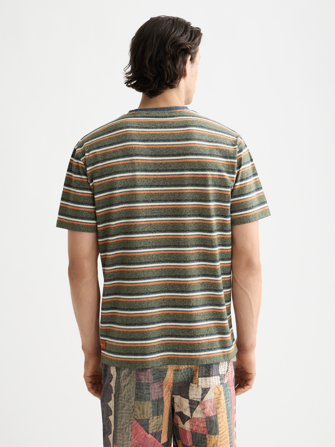 Yarn-dyed striped short-sleeve T-shirt from Scotch & Soda with a classic crew neck and bold horizontal stripes.