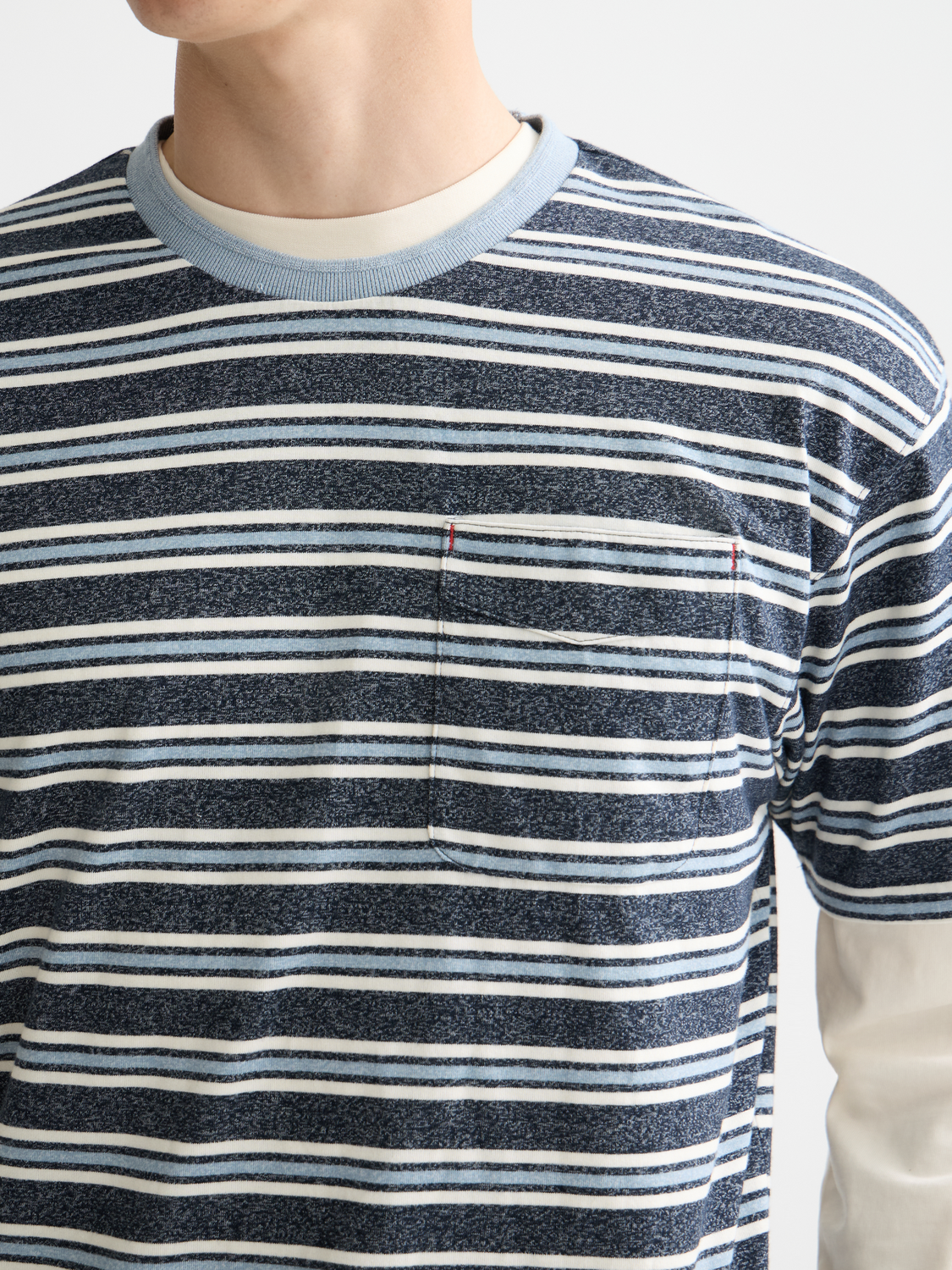 Yarn-dyed striped Scotch & SODA short sleeve t-shirt with a classic crew neck and colorful horizontal stripes.