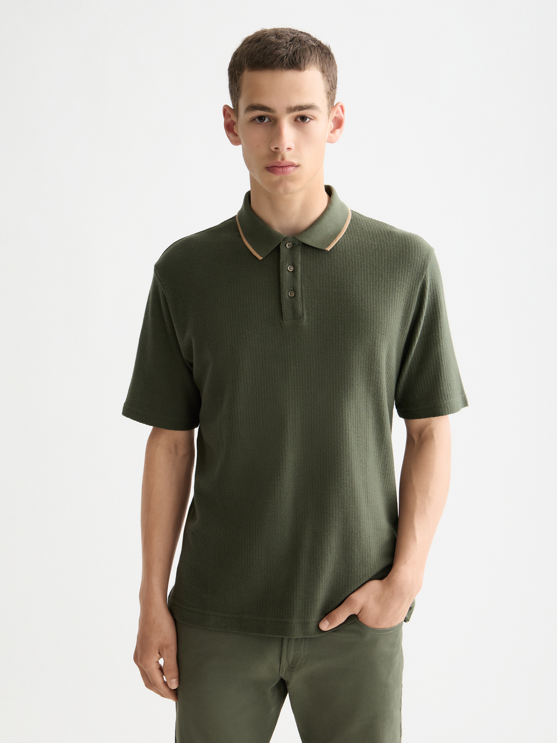 Structured polo shirt by Scotch & Soda featuring a classic fit, ribbed collar, and polo style in a vibrant color.