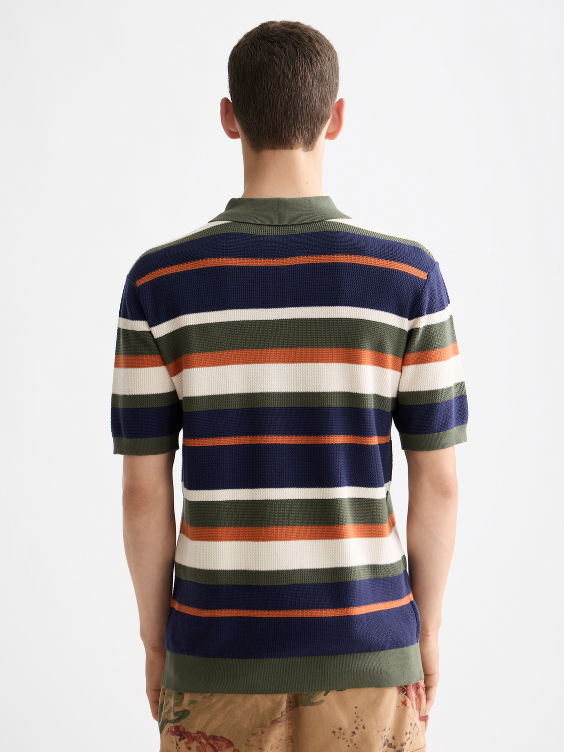 Knitted striped polo - Scotch & Soda NZ