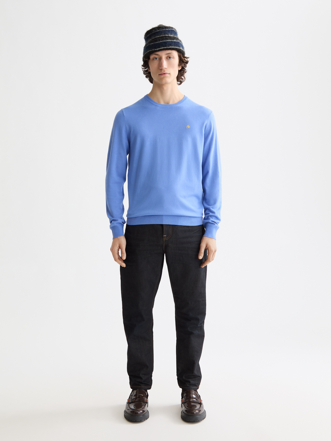 Scotch & Soda Ecovero-blend knit pullover in a cozy, stylish design, featuring a soft texture and classic fit.