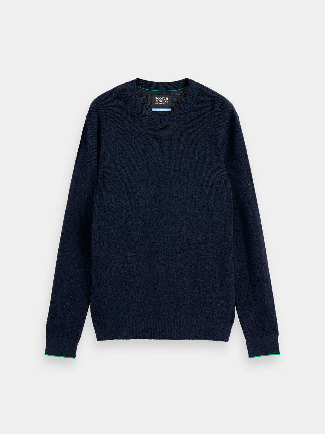 Scotch & Soda crewneck pullover in knitwear, featuring a classic design with ribbed cuffs and neckline.
