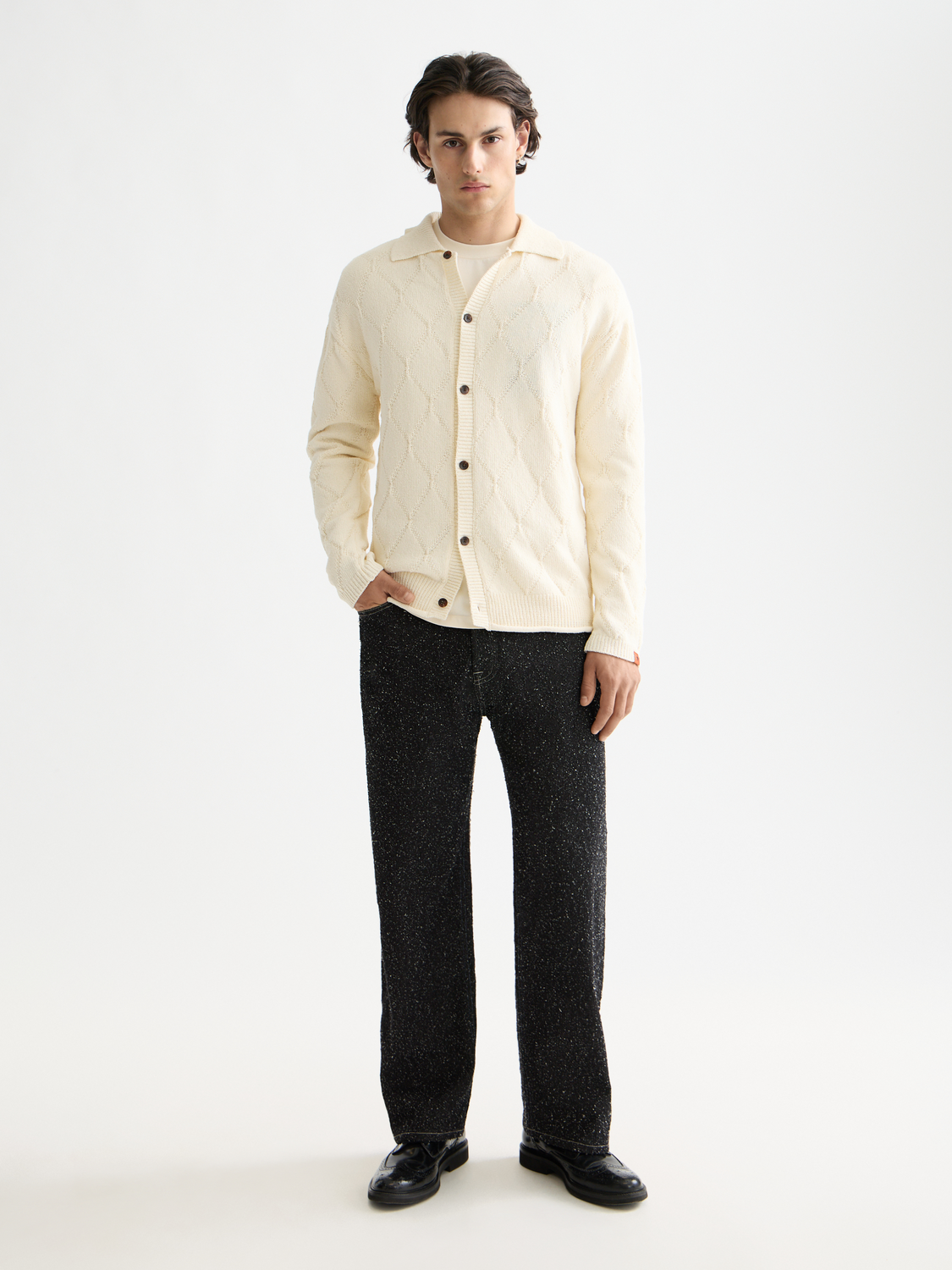 Knitted long sleeved shirt - Scotch & Soda NZ