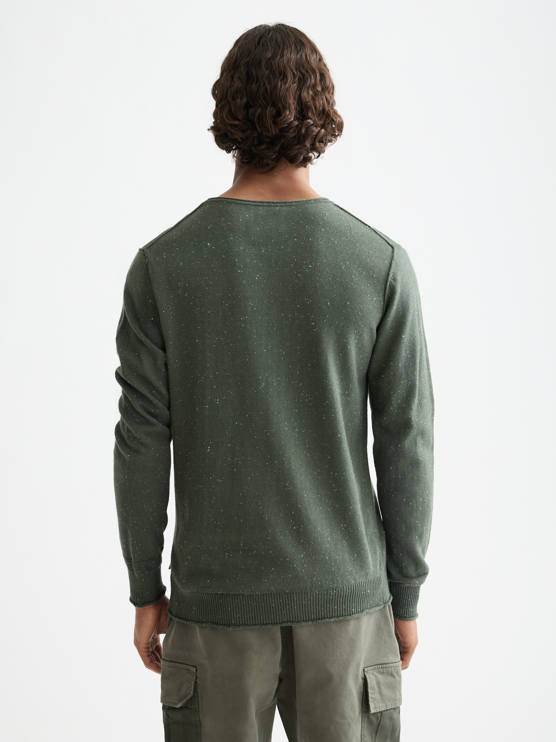 Dark gray wool-blend knit pullover by Scotch & Soda, featuring a cozy, textured design and classic crew neckline.