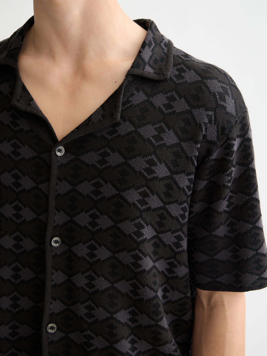 Knitted short-sleeved shirt by Scotch & Soda, featuring a textured knitwear design in a casual style.