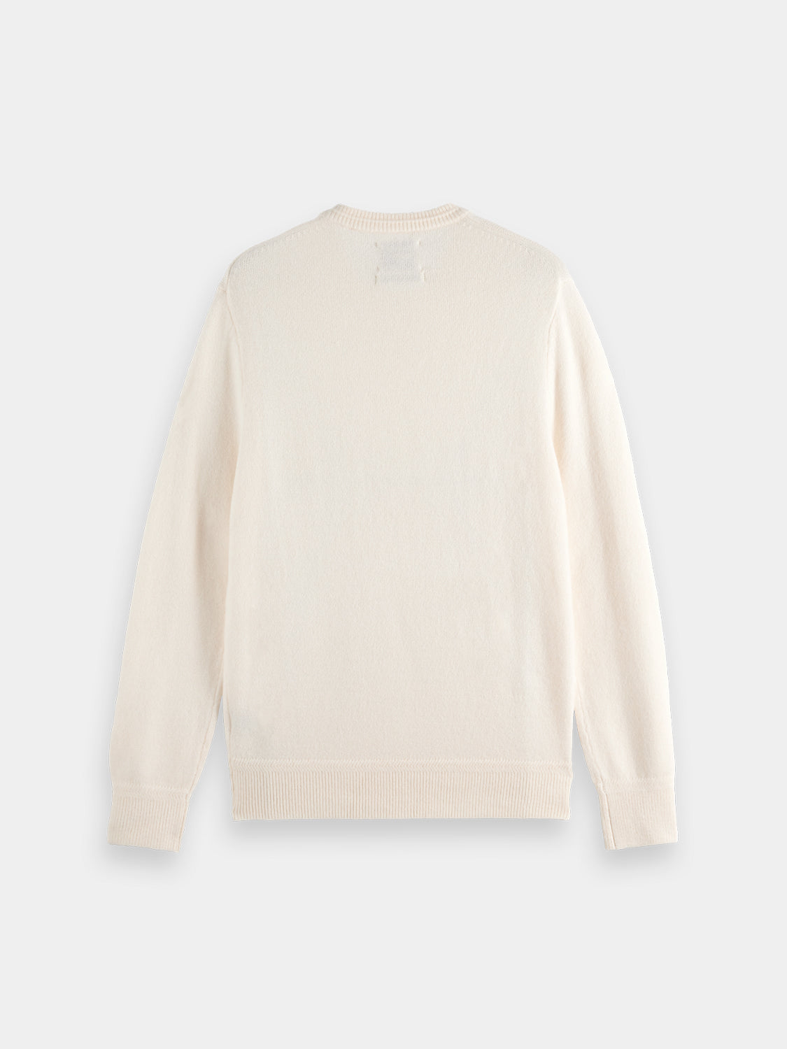 Soft black knit pullover by Scotch & Soda, showcasing a cozy knitwear design with long sleeves and a classic fit.