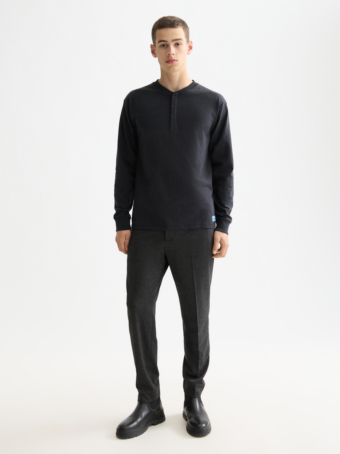 Slub Henley shirt - Scotch & Soda NZ