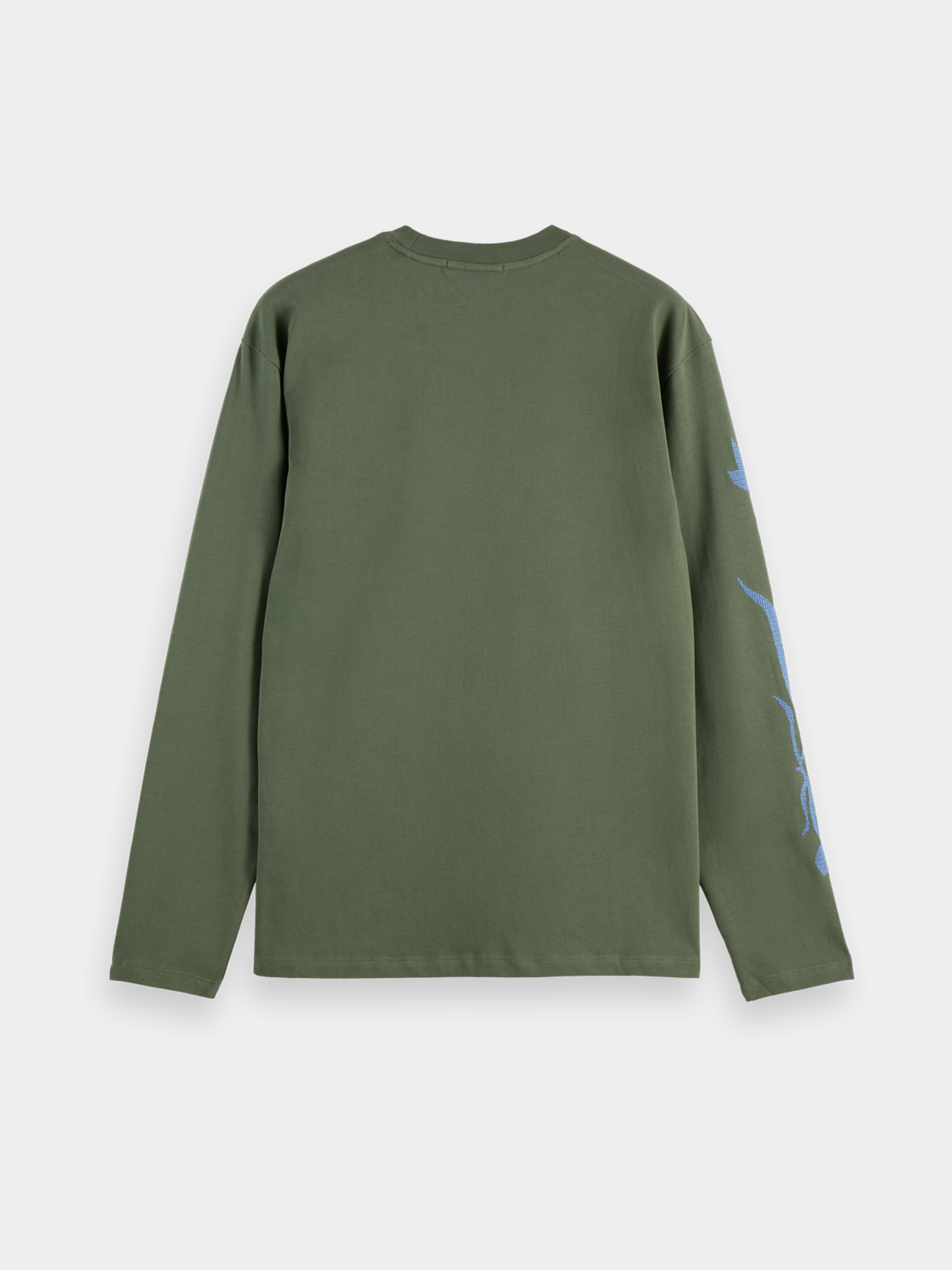 Long-sleeved Scotch & Soda artwork T-shirt featuring a colorful graphic design on the front.