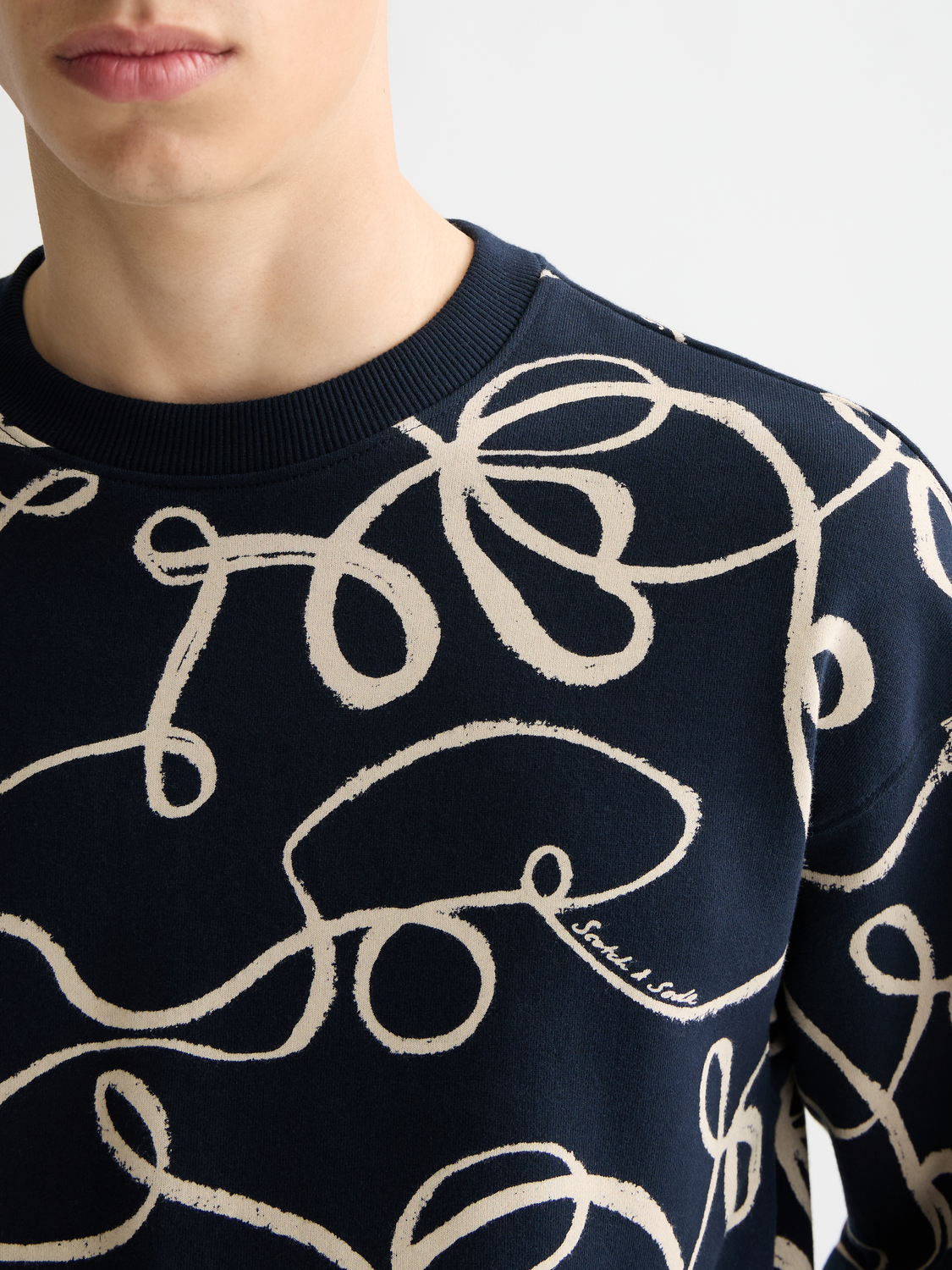 Printed sweatshirt from Scotch & Soda, casual sweatshirts with colorful graphic design and comfortable fit.