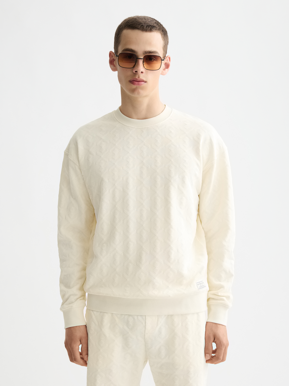 Jacquard terry sweatshirt - Scotch & Soda NZ