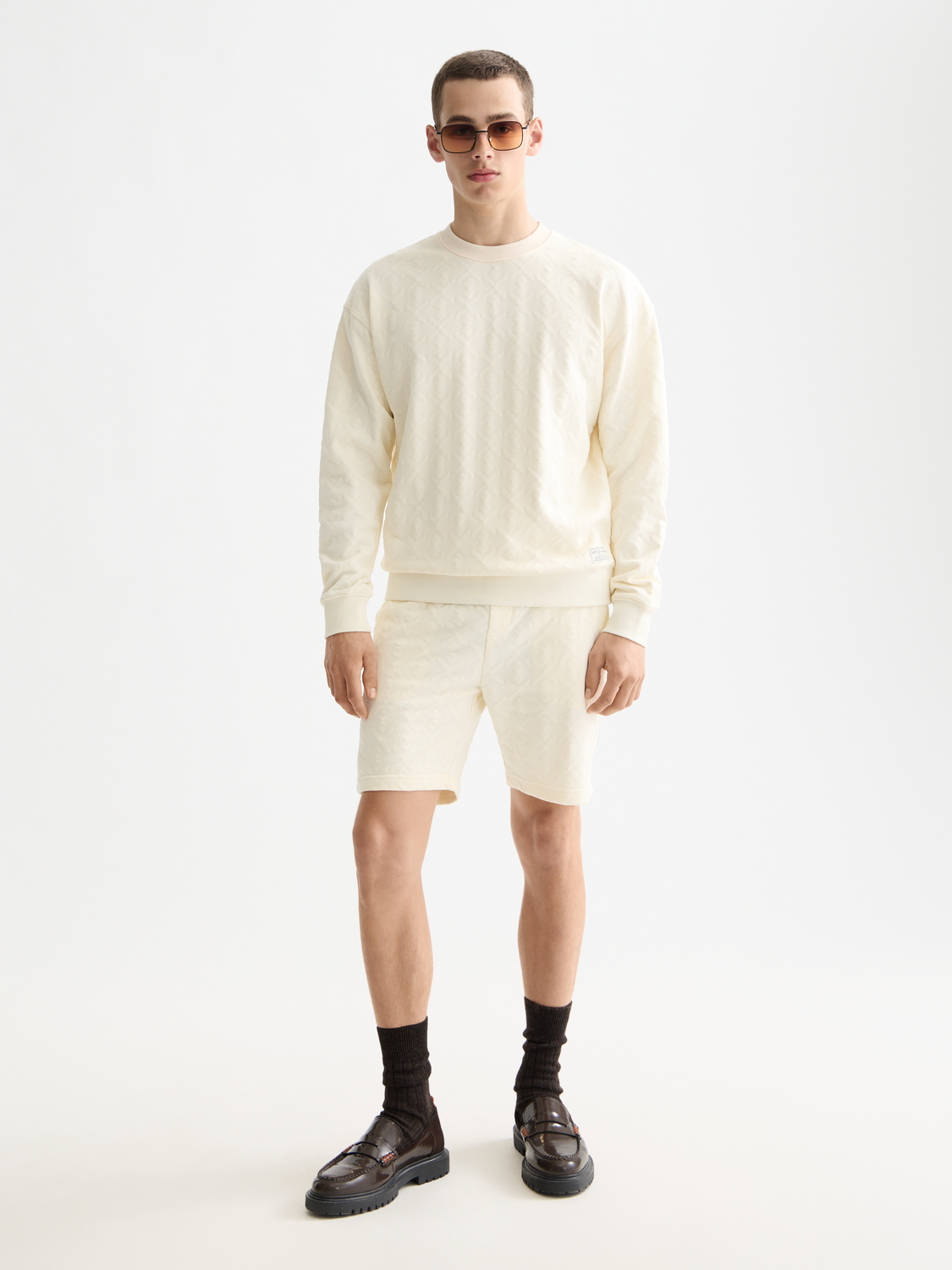 Jacquard terry sweatshirt - Scotch & Soda NZ